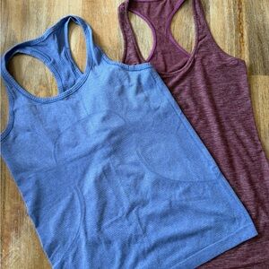 Lululemon Women’s Racerback Tank Top - Blue and Maroon